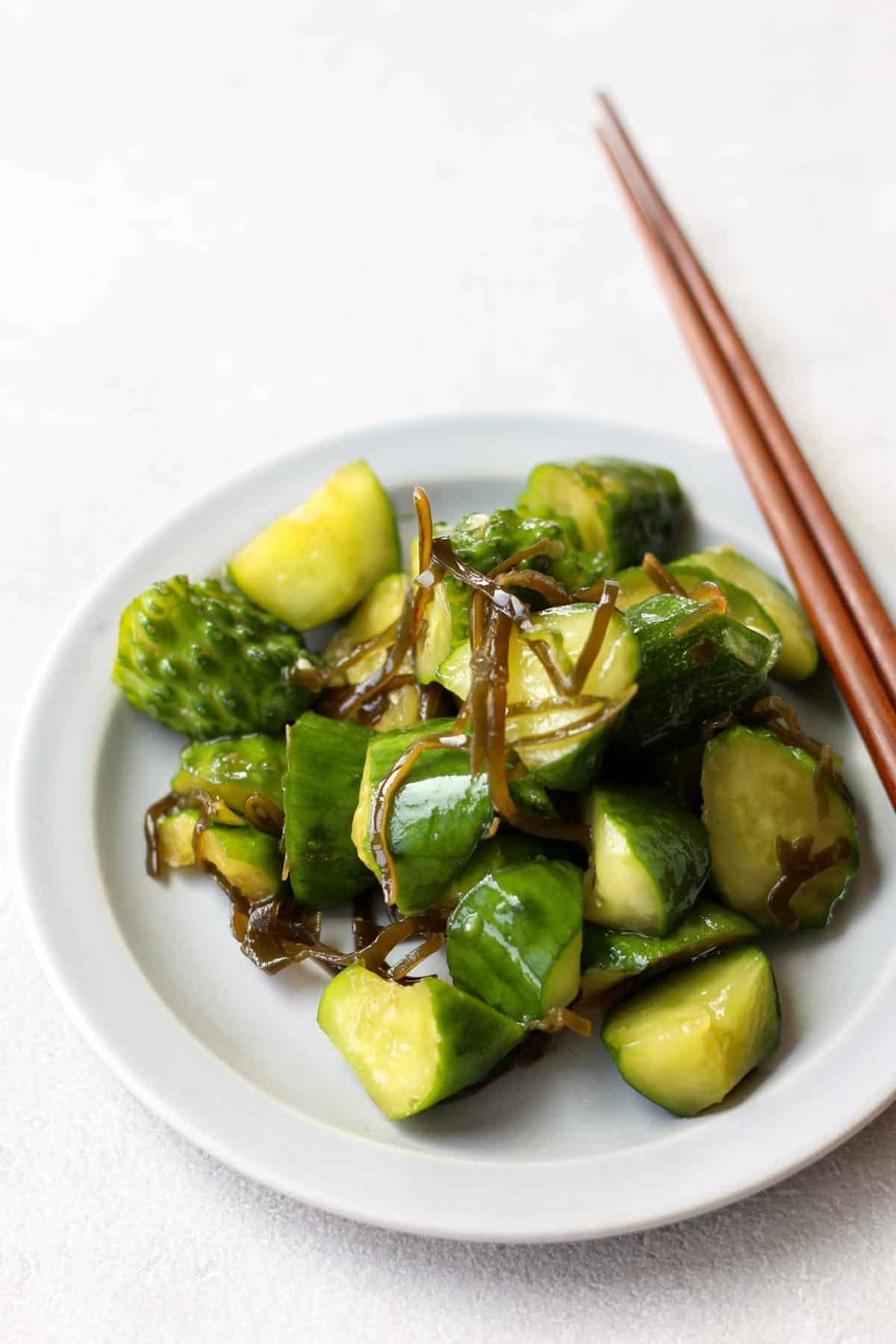 Quick Japanese Pickled Cucumbers - Chef JA Cooks