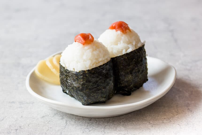 Umeboshi Onigiri (Pickled Plum Filling) - Chef JA Cooks