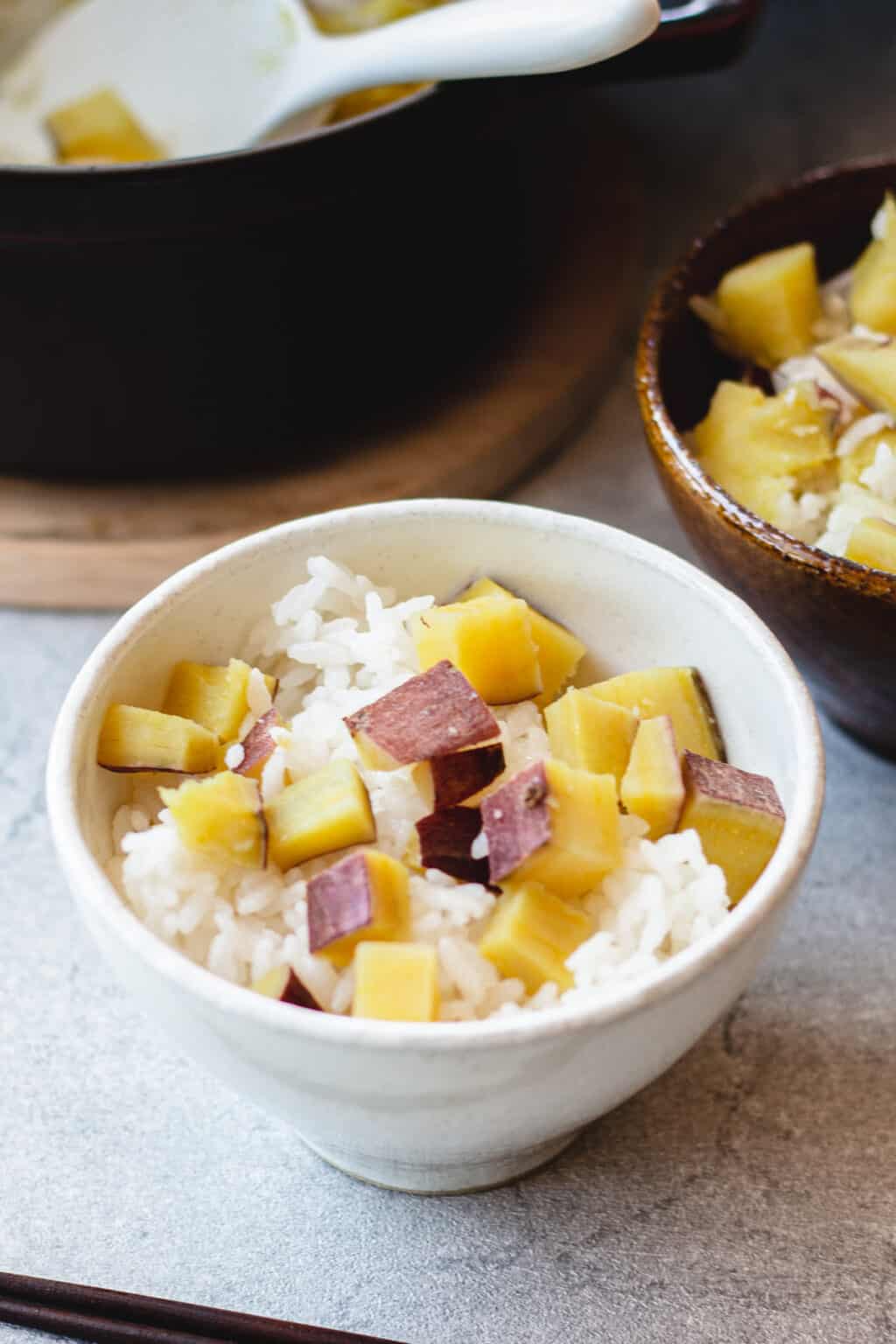 Simple Japanese Sweet Potato Rice Recipe For Fall - Chef JA Cooks