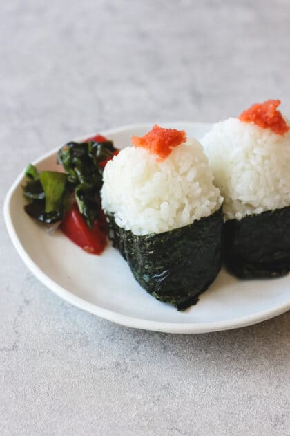 Spiced Cod Roe Rice Ball Tarako Onigiri (Cod Roe) - Chef JA Cooks