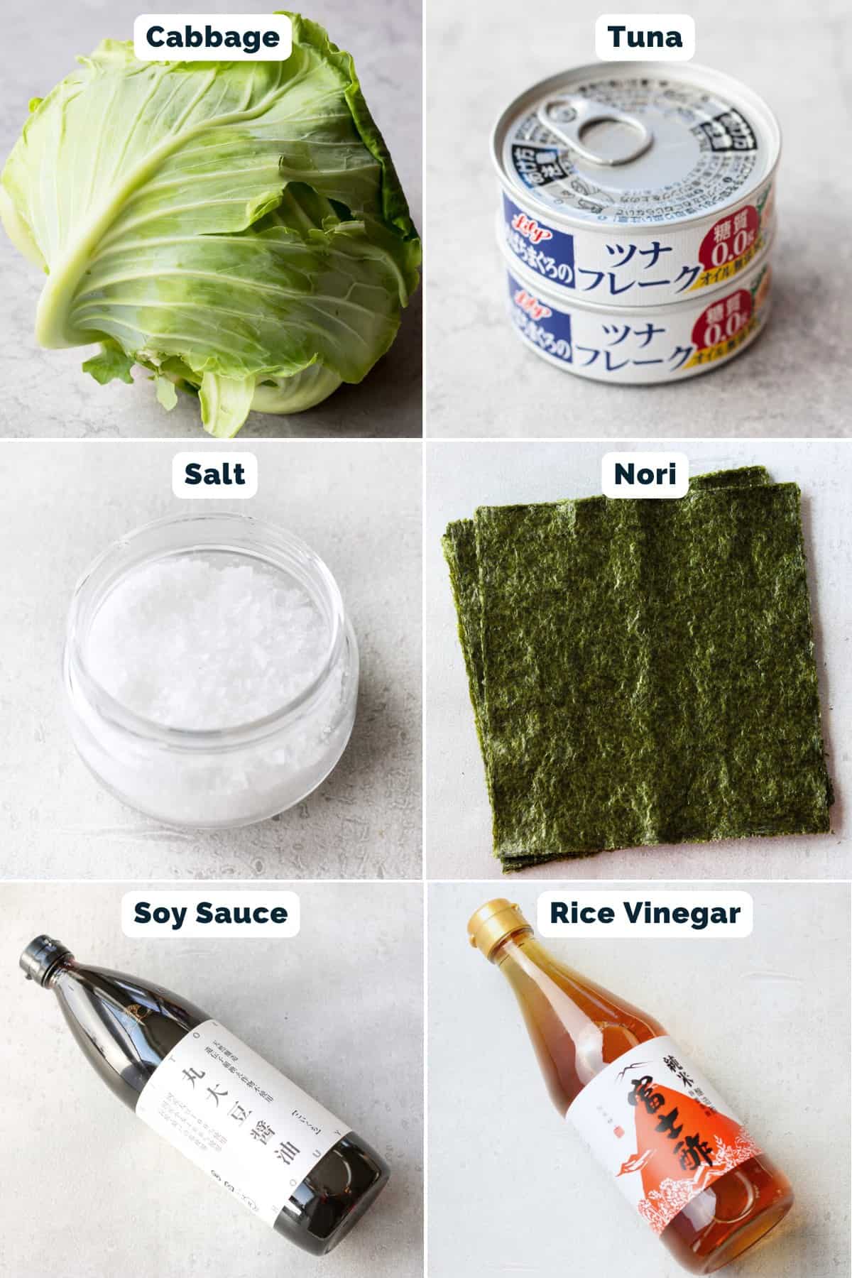 Cabbage salad ingredients.