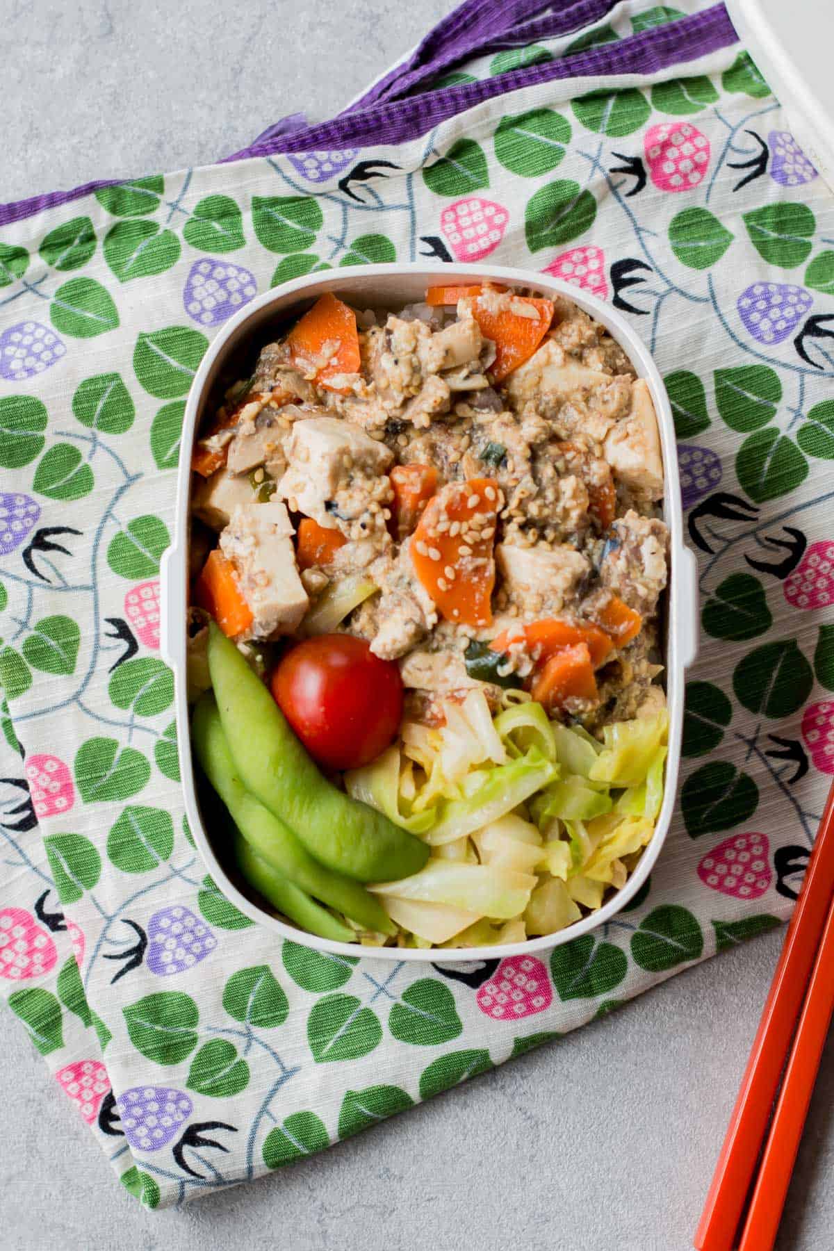 Mapo tofu bento.