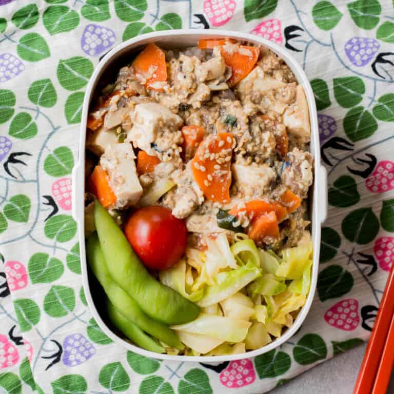 Mapo tofu bento.