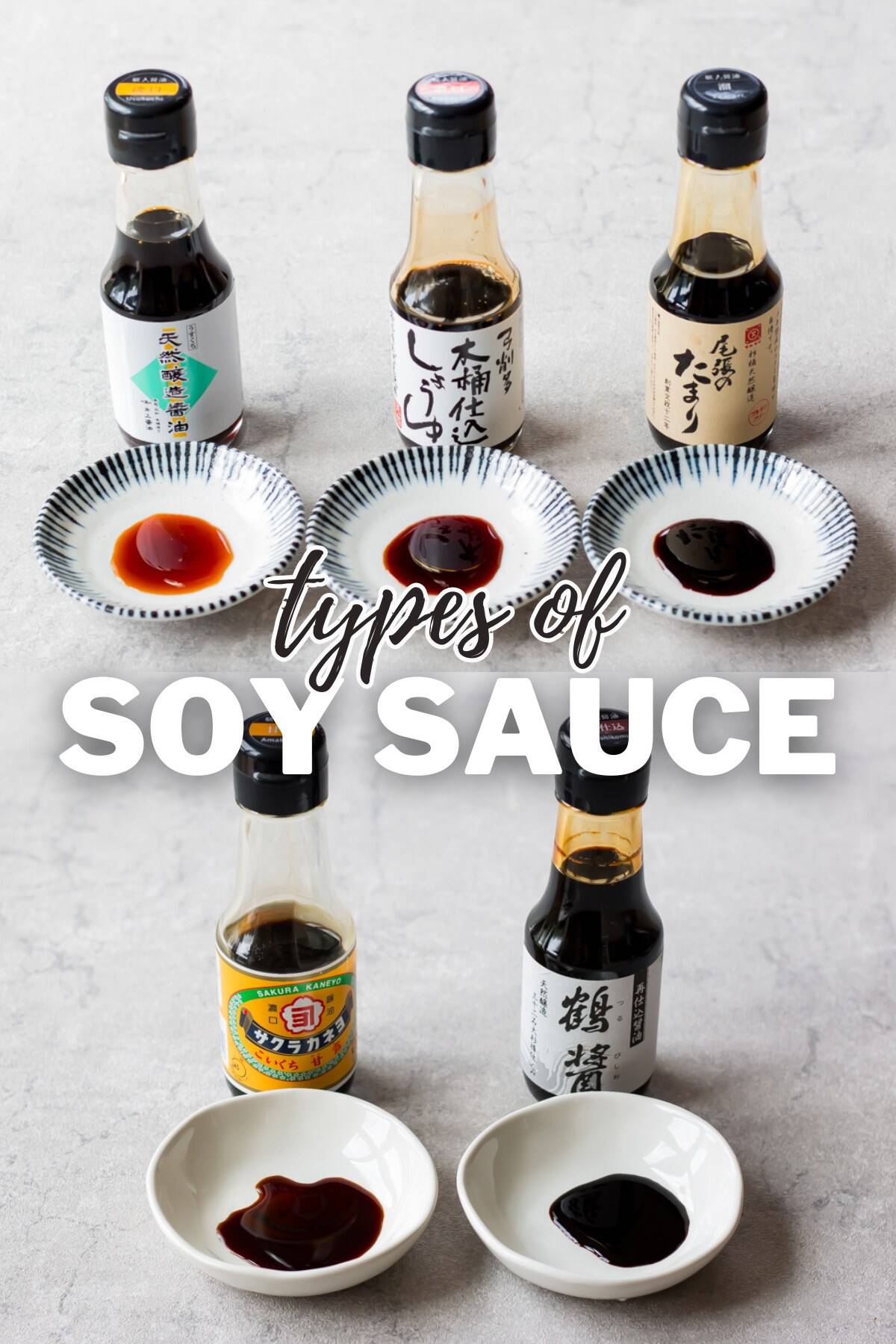 5 different soy sauce.