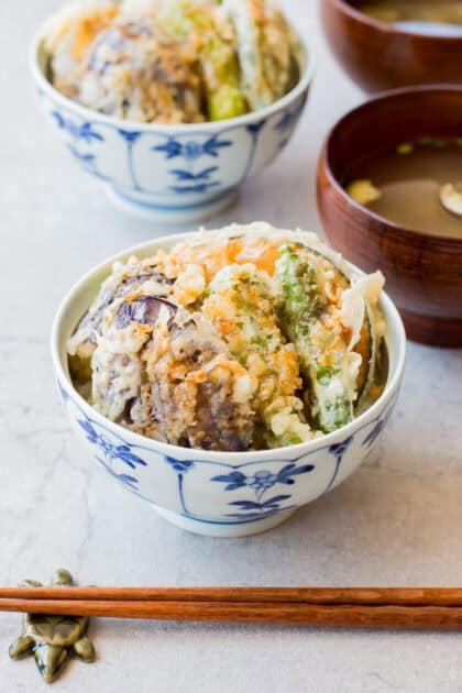 Vegetable Tempura Rice Bowl (Tendon) - Chef JA Cooks