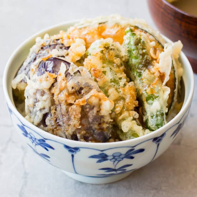 Vegetable Tempura Rice Bowl (Tendon) - Chef JA Cooks