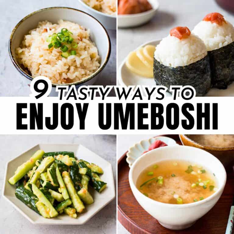 4 umeboshi dishes.