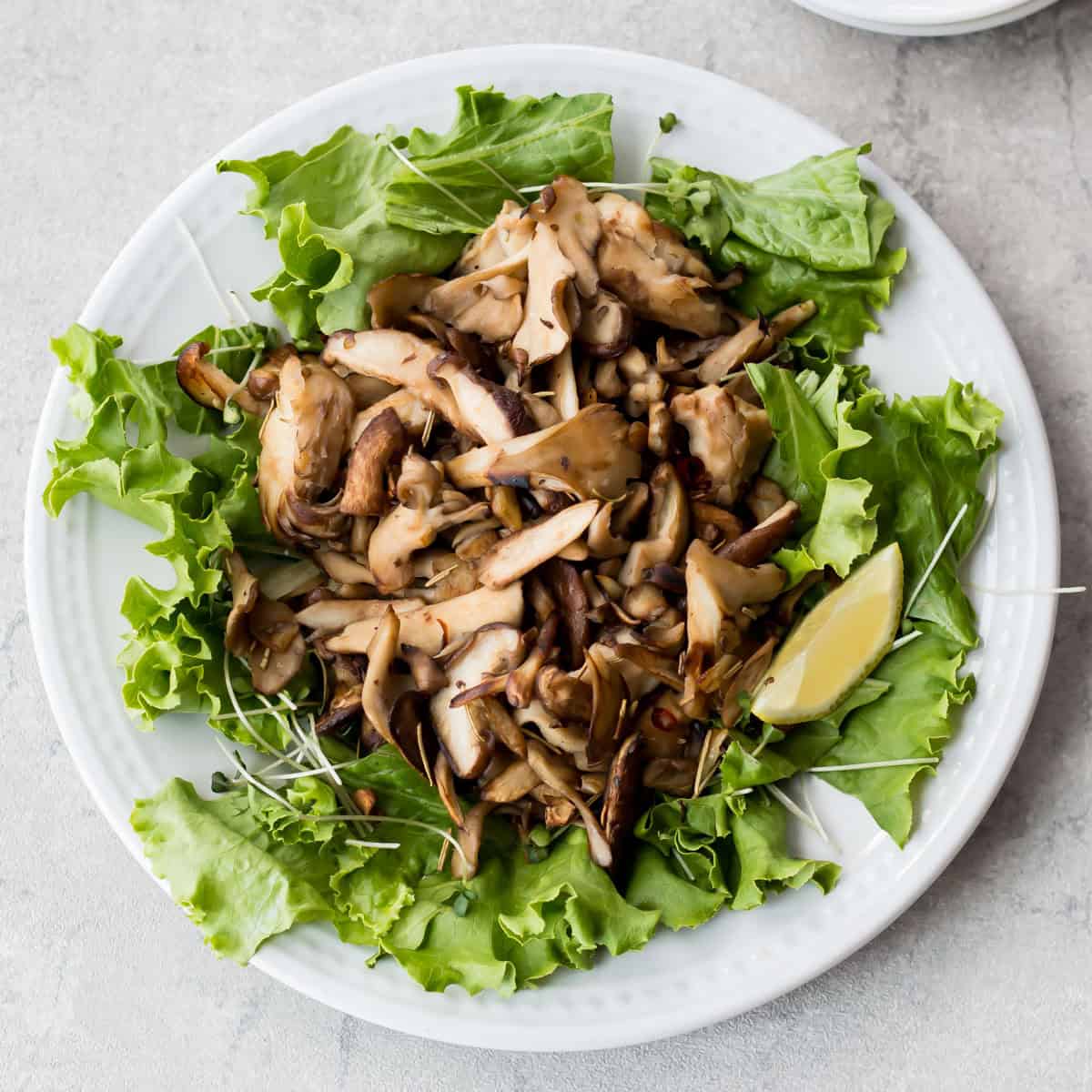 Warm Mushroom Salad with Lemon