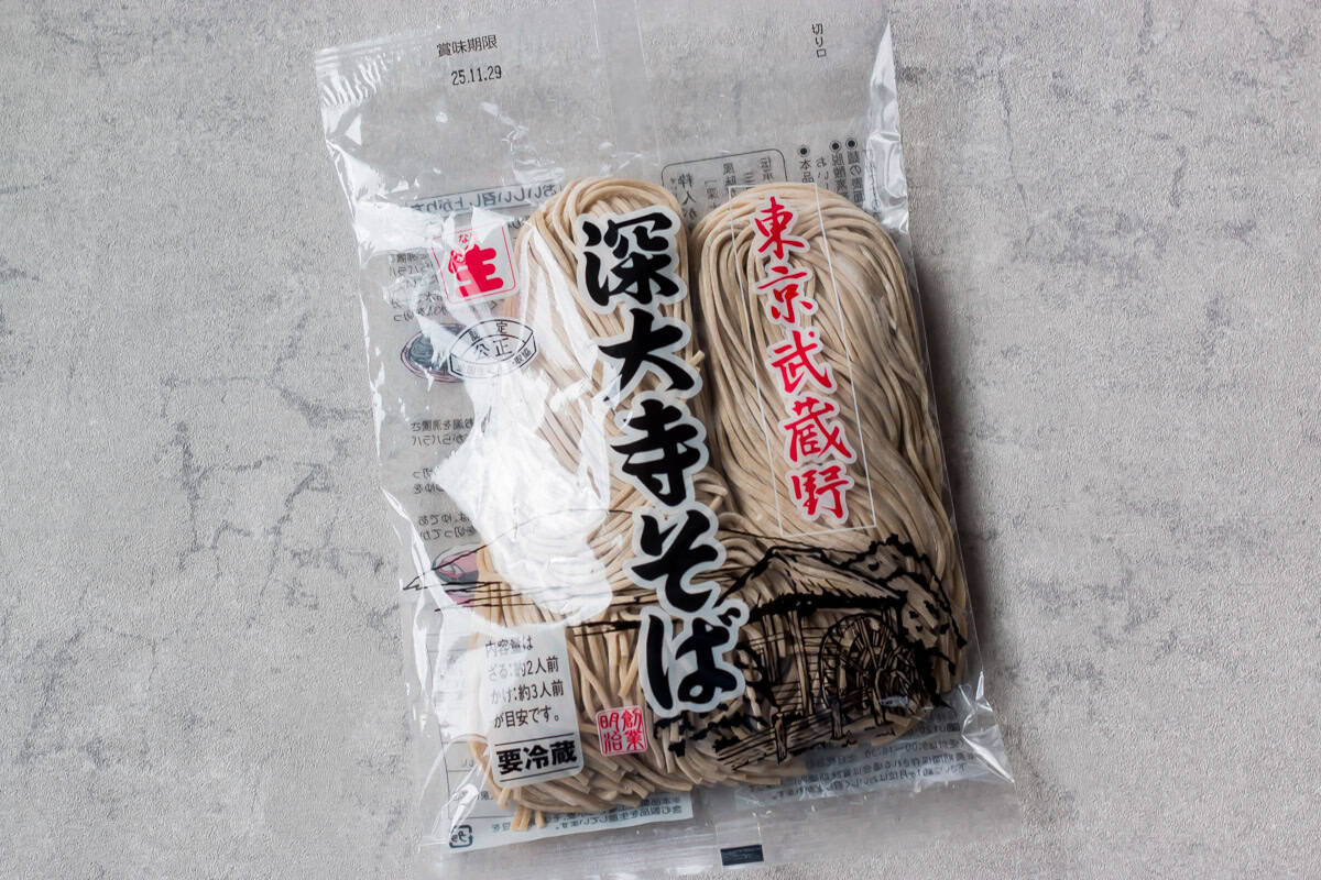 Fresh soba noodles.