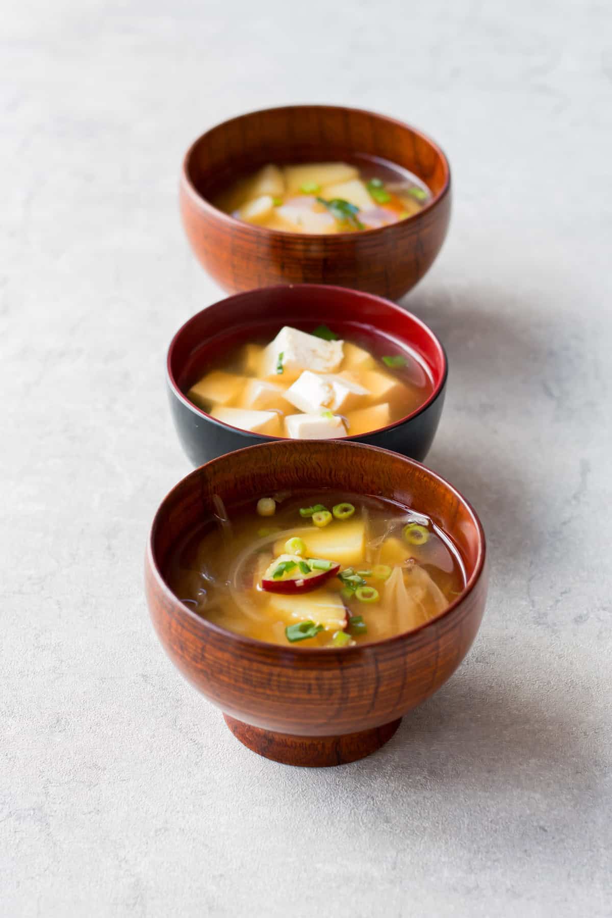 3 miso soups.