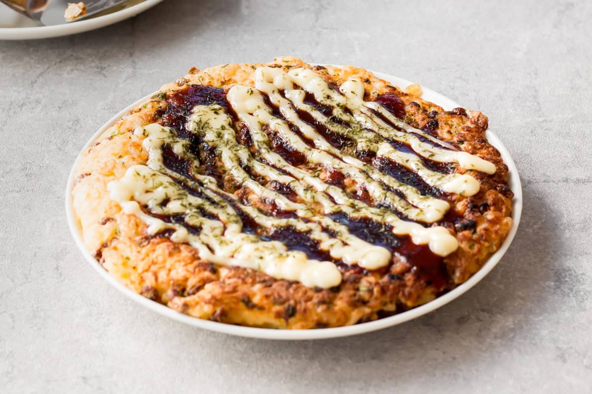 ご飯のお好み焼き風。