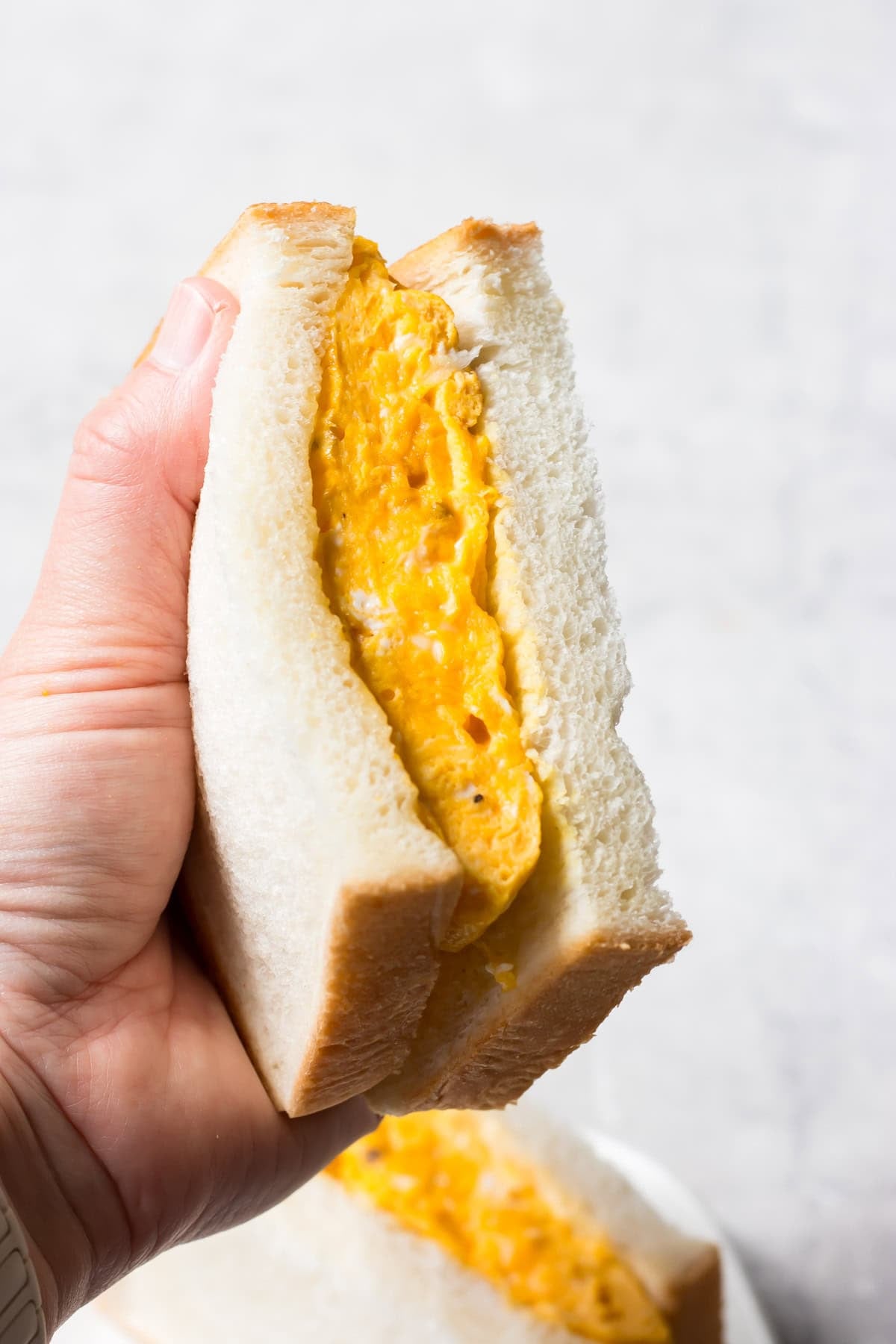 Omelet sandwich.