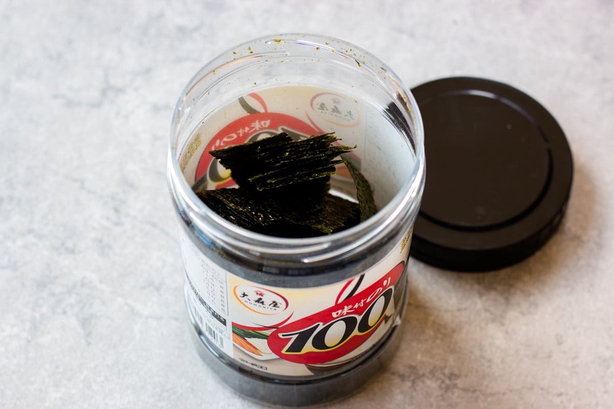 Seasoned nori.