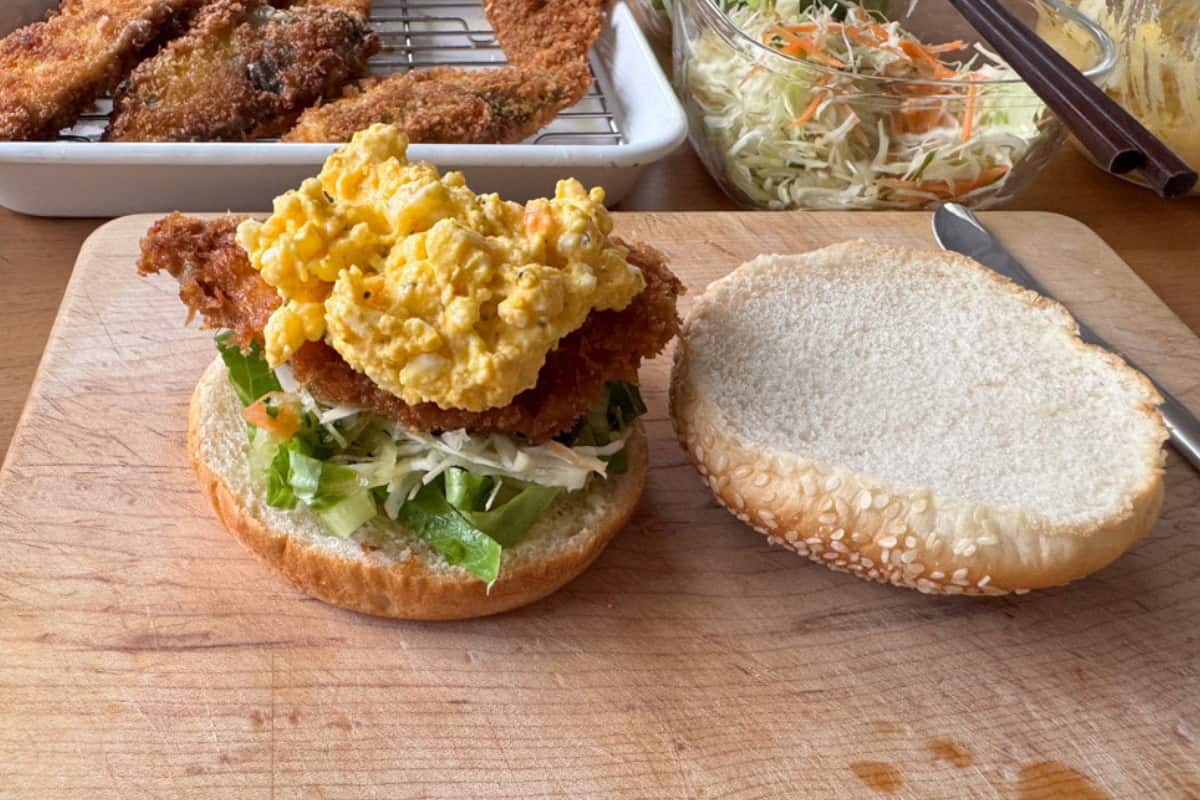 How to make fish burger.