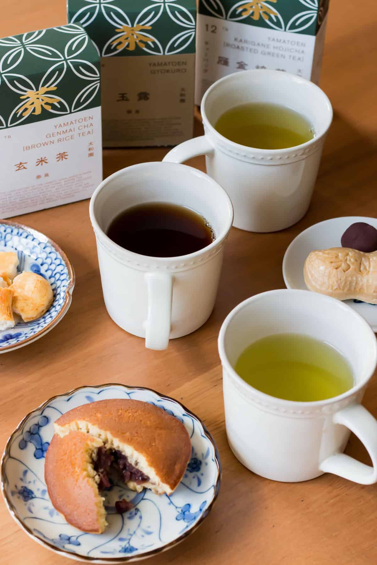 Japanese green tea in a mug.