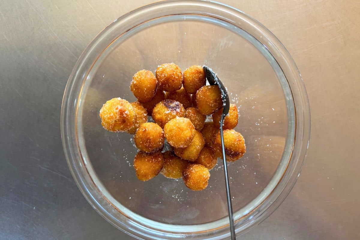 How to make sweet potato donut holes.